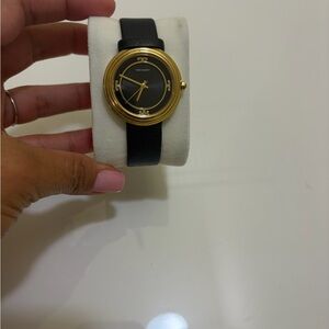 Tory Burch Gold and Black Watch